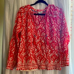 Biden block print top